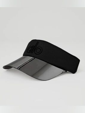 ALO Yoga Black Visor with Tinted Smoke Brim